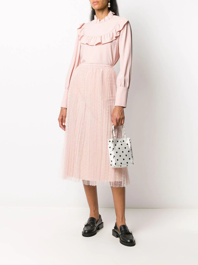 REDValentino ruffled long-sleeved top outlook