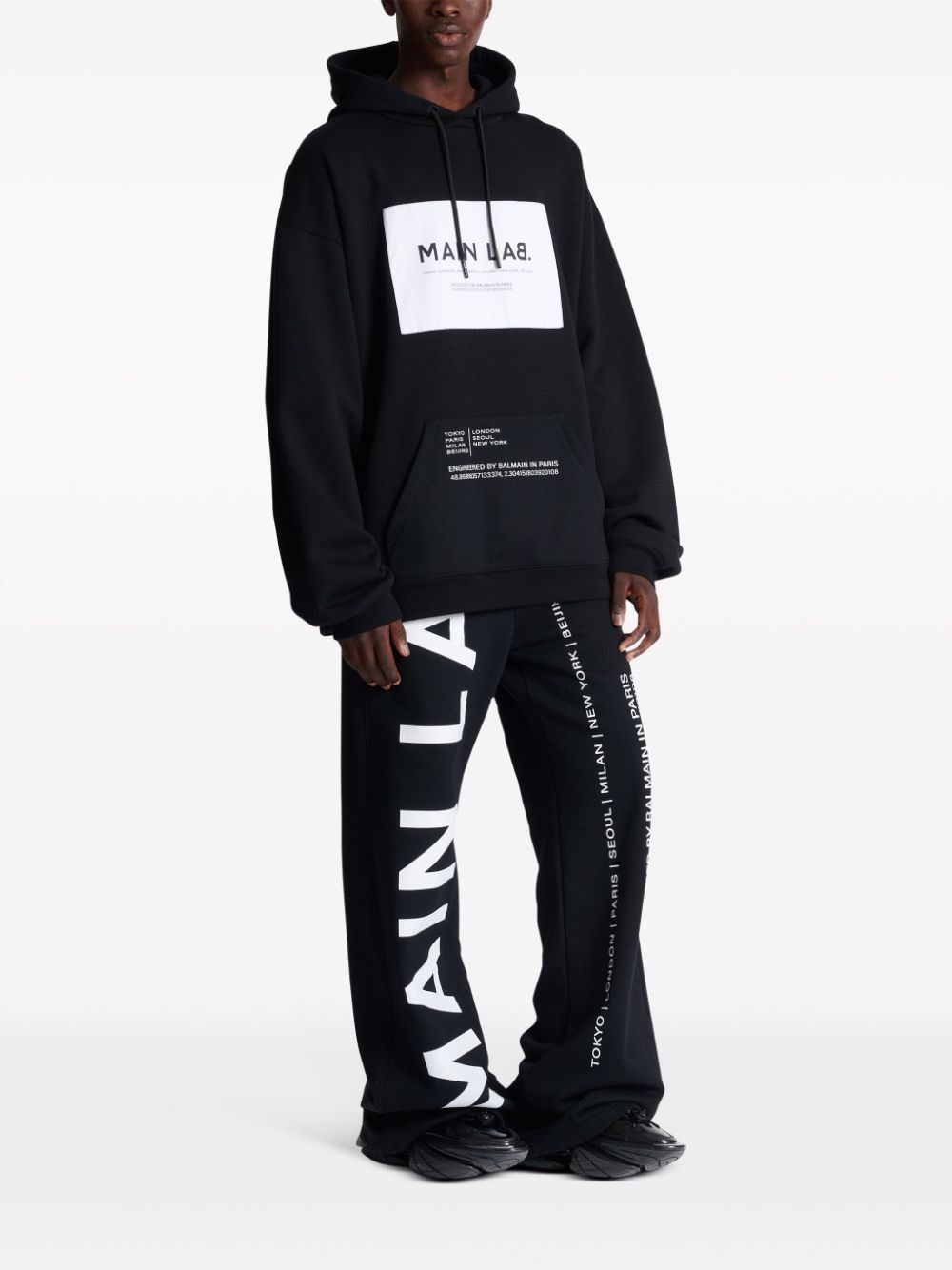 logo-patch cotton-blend hoodie - 3