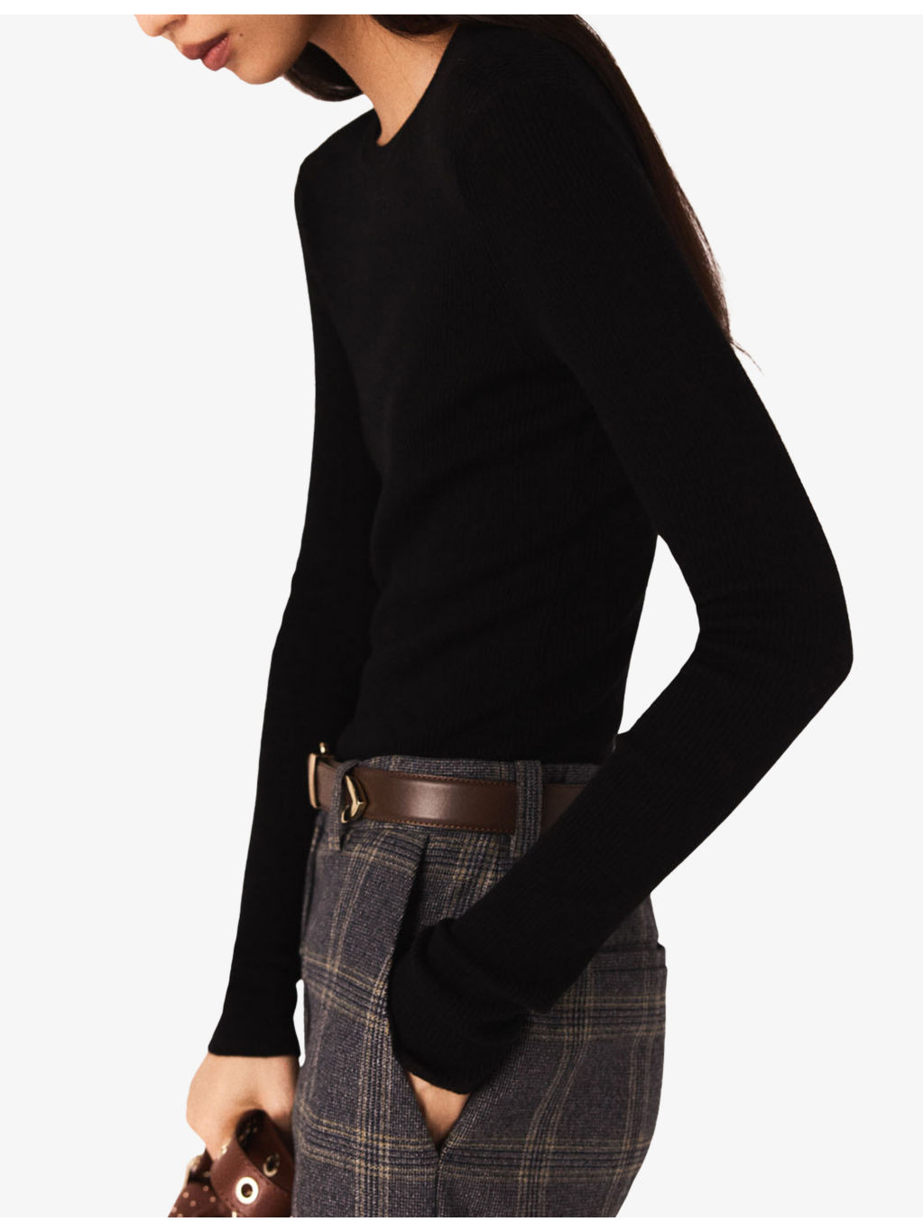 Ribbed Long-Sleeve Silk-Wool Blend Knitted Jumper - 3