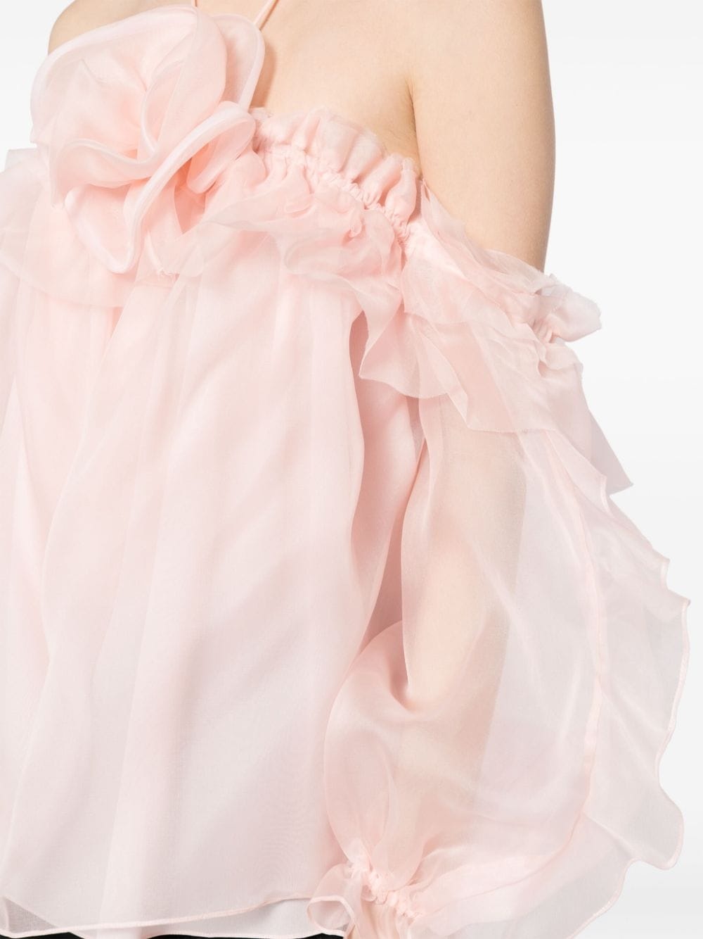 floral-appliquÃ© ruffled blouse - 5