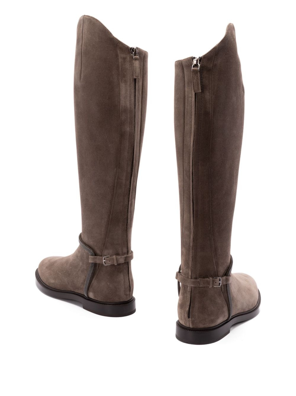 suede buckled boots - 2