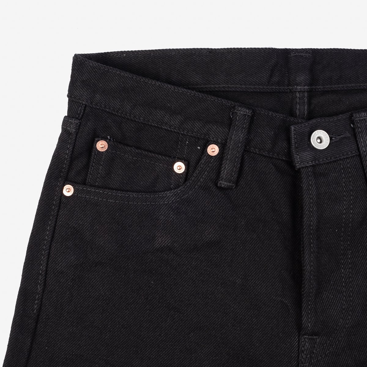 IH-555S-SBG 21oz Selvedge Denim Super Slim Cut Jeans -  Superblack (Fades To Grey) - 5