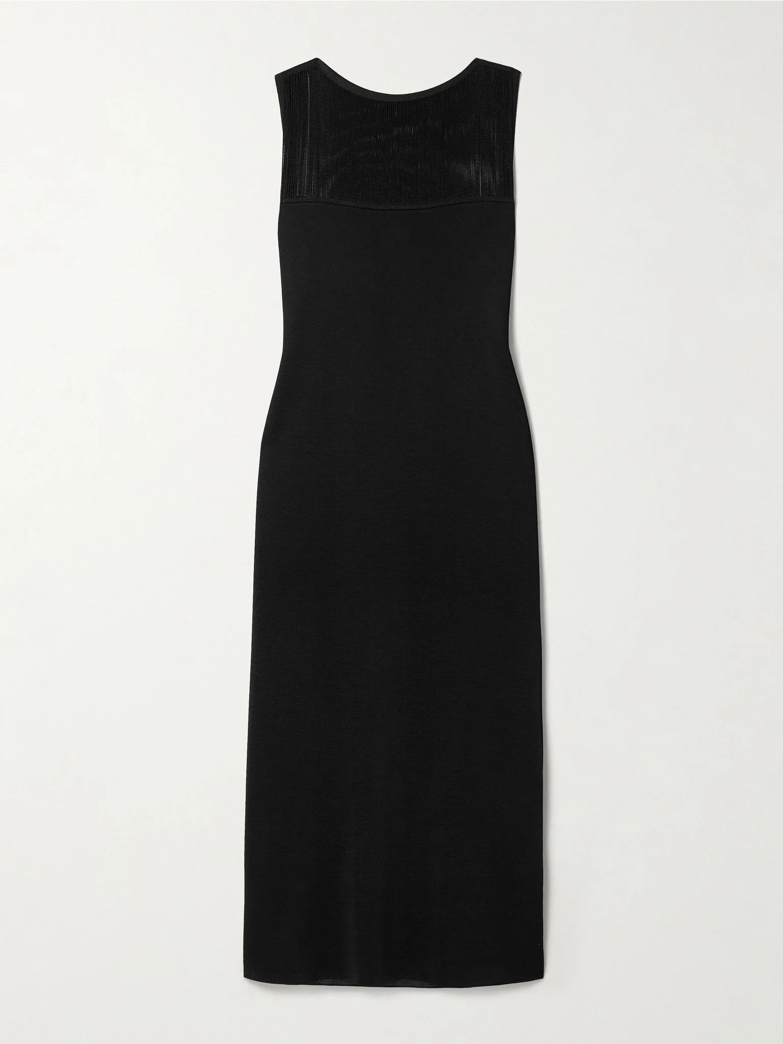 Ruslan fringed knitted maxi dress Black - 1