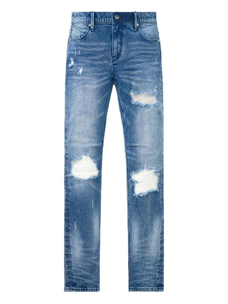 distressed panelled jeans 1