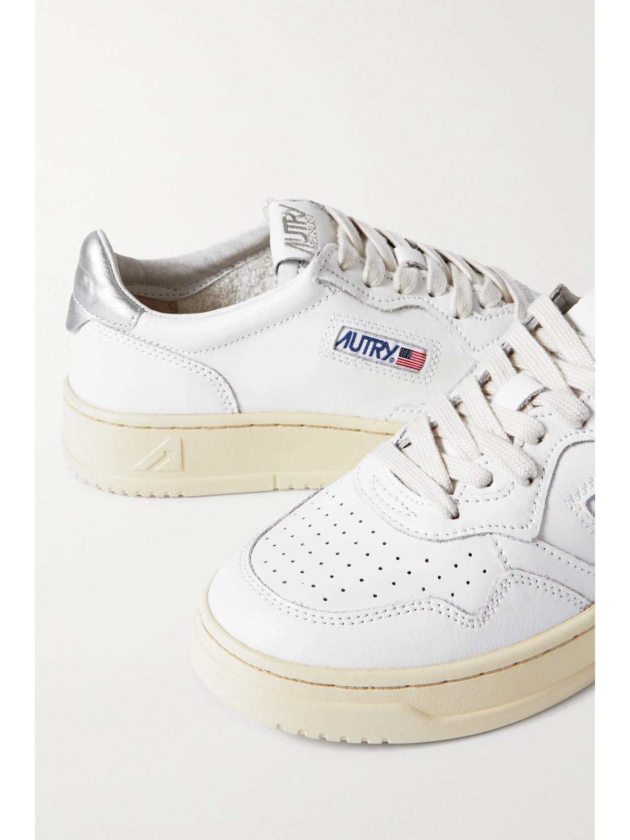 Medalist Low Metallic Leather Sneakers - 4