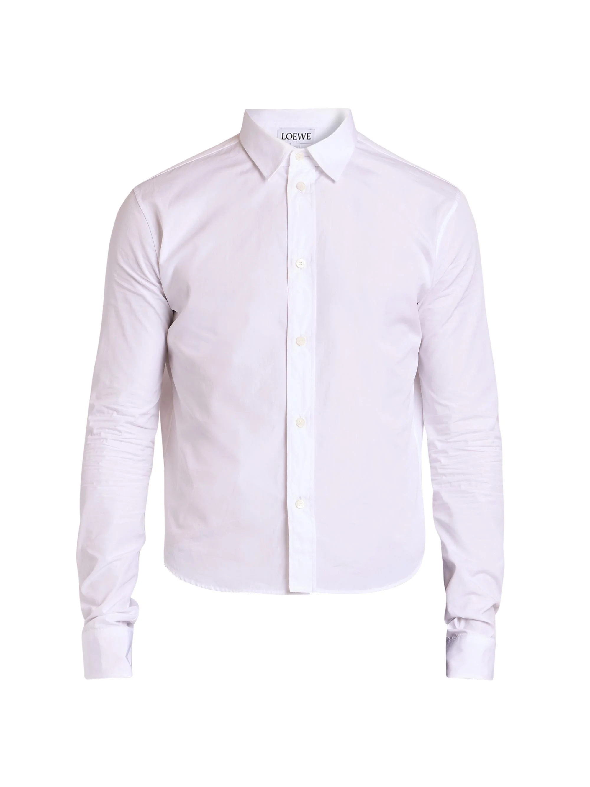 Men's Cotton-Blend Button-Front Shirt - White - 1