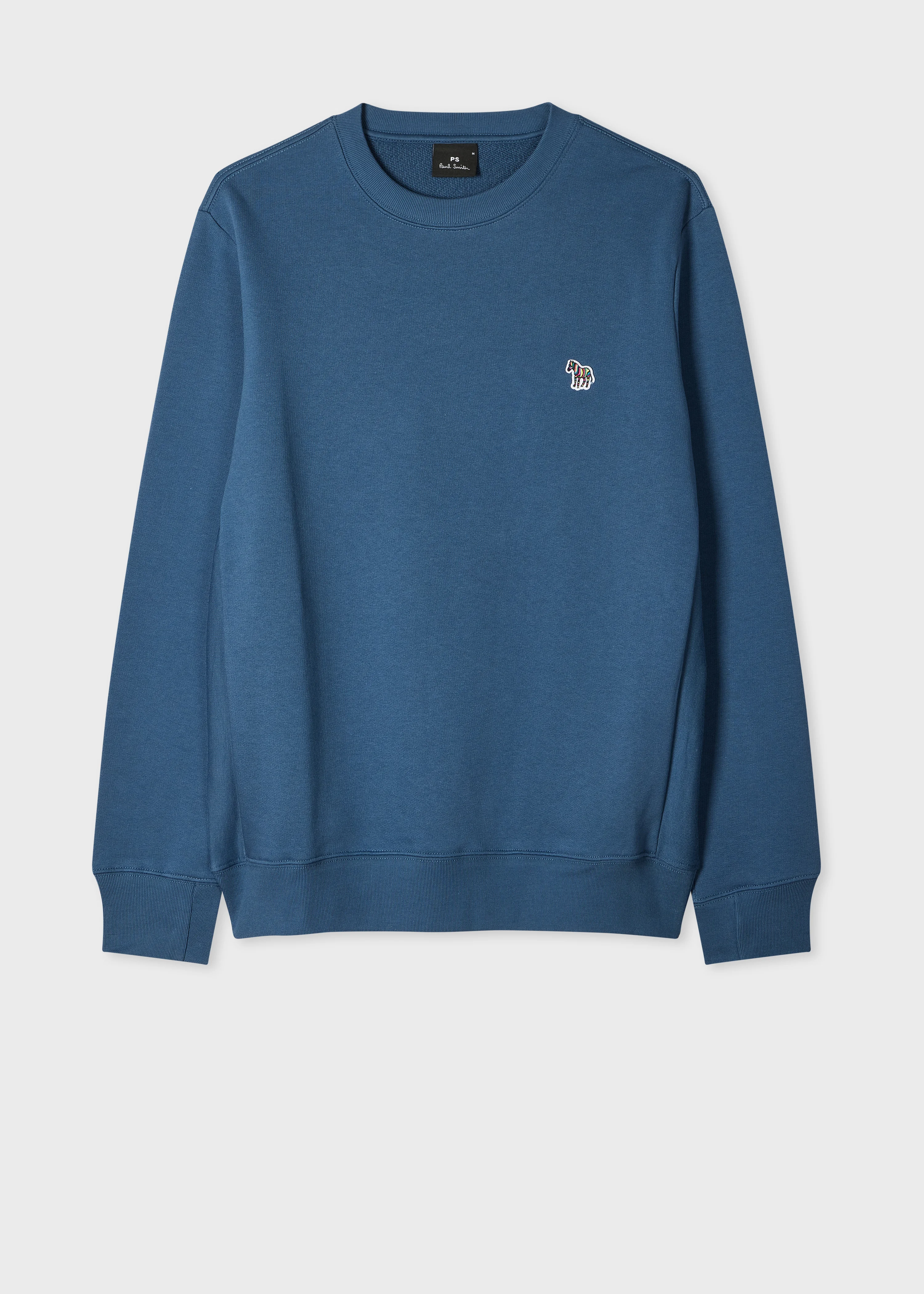 Blue Organic Cotton Zebra Logo Sweatshirt - 1