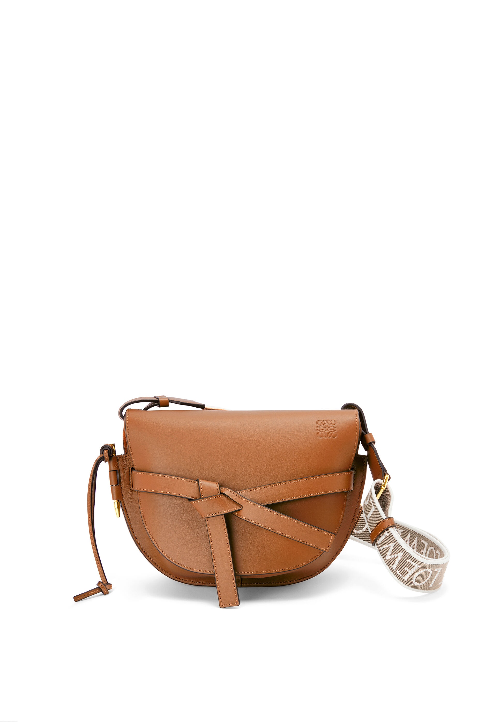 Small Gate bag in soft calfskin and jacquard - 1
