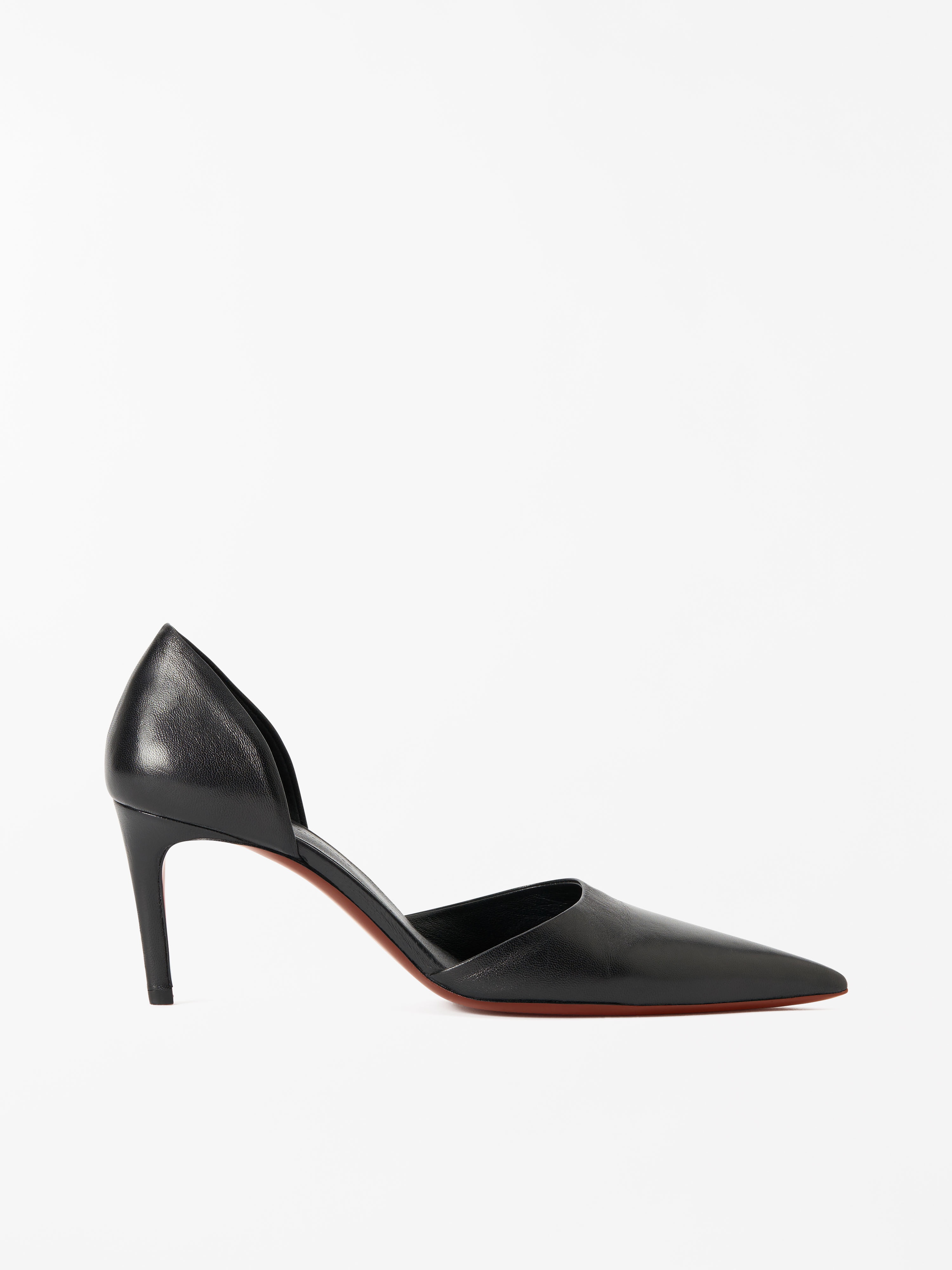 Zoka Black Leather Pumps - 1