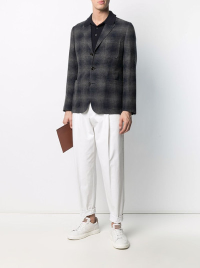 Aspesi check-print cashmere blazer outlook