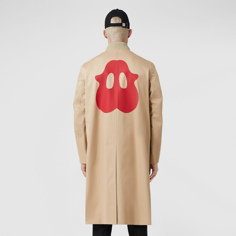 Monster Graphic Cotton Gabardine Car Coat 4