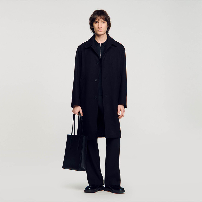 Sandro WOOL BROADCLOTH COAT outlook