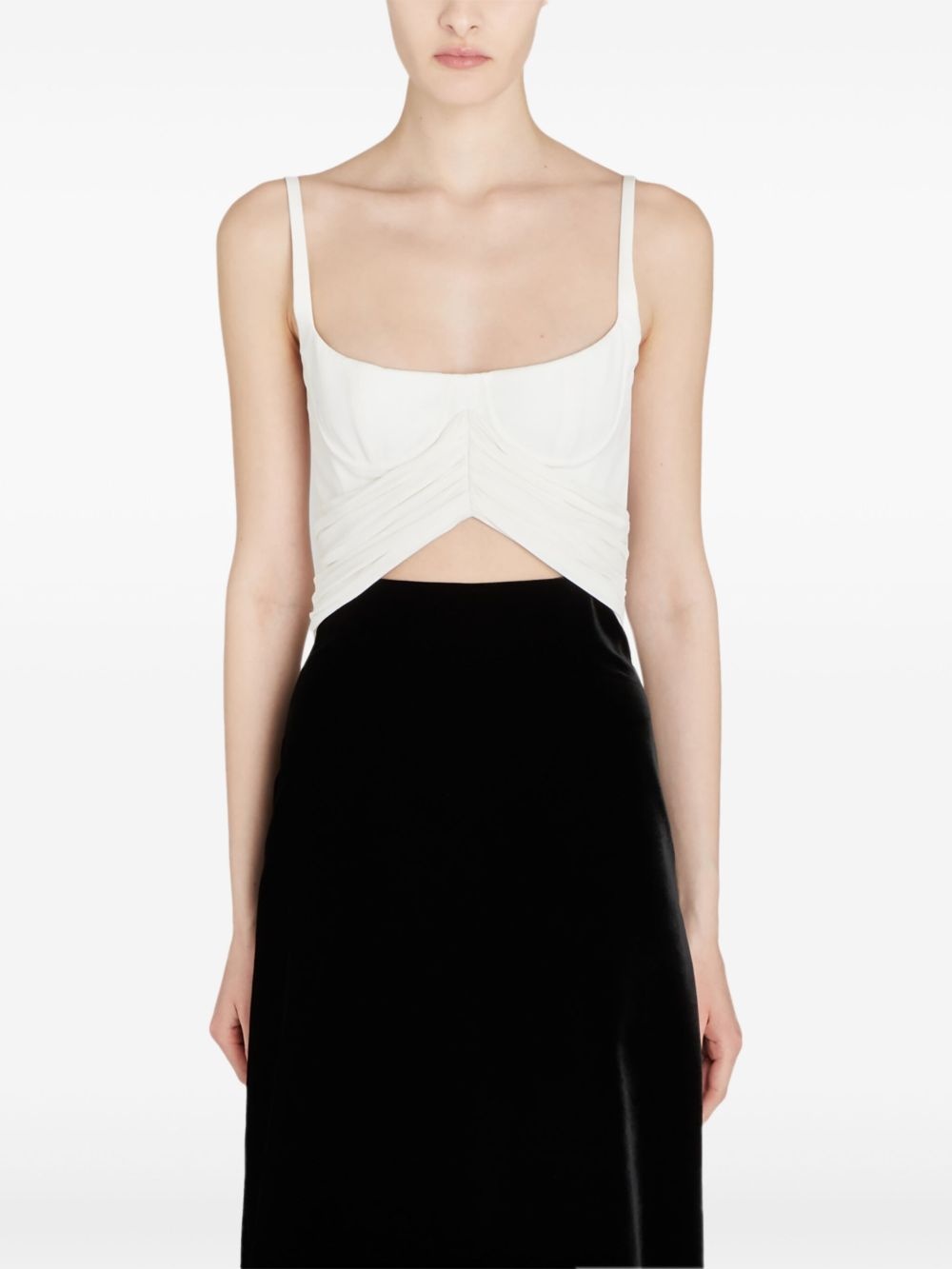 two-tone velvet dress - 3
