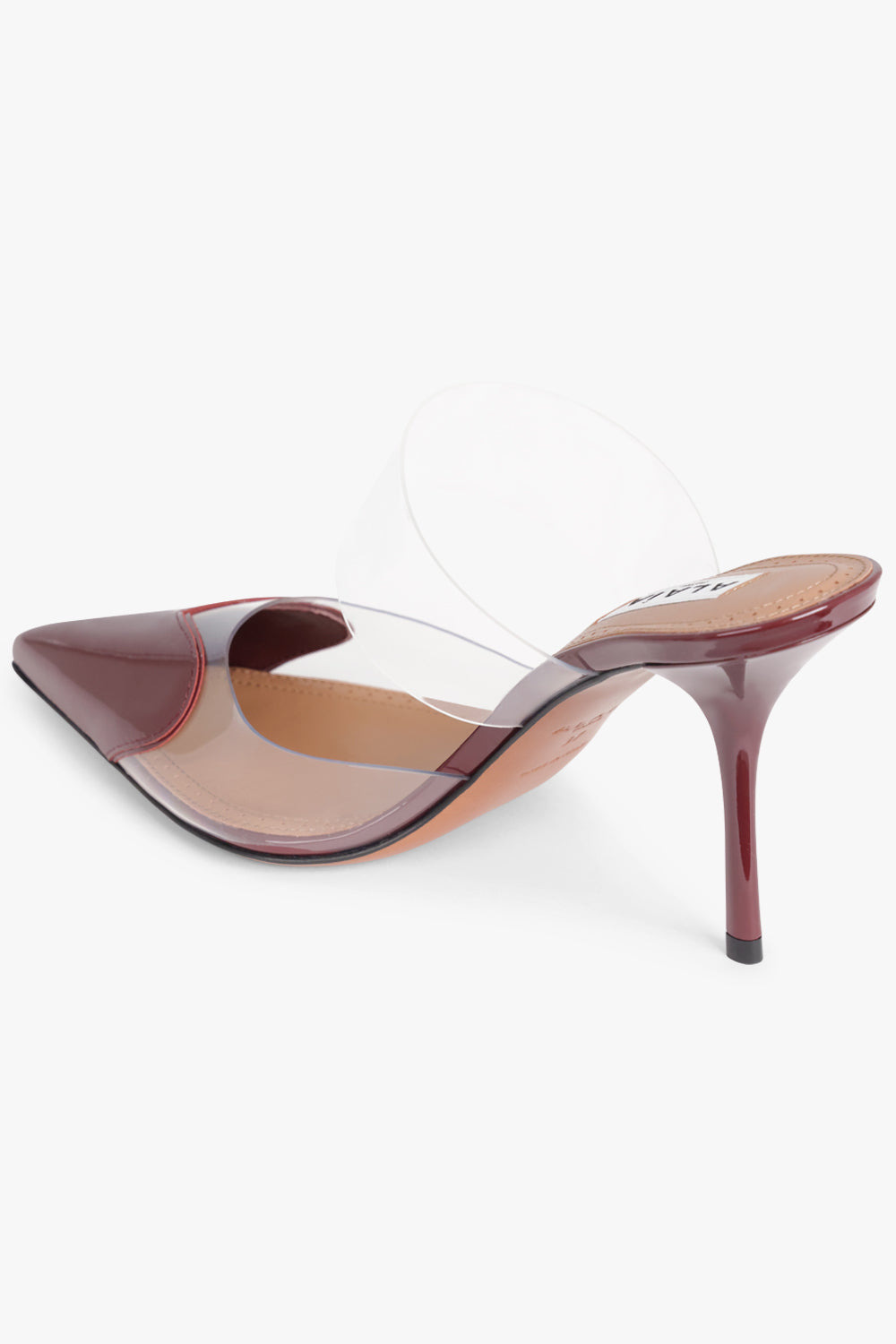 LE COEUR HEART 90MM PATENT MULE | GARNET RED - 3