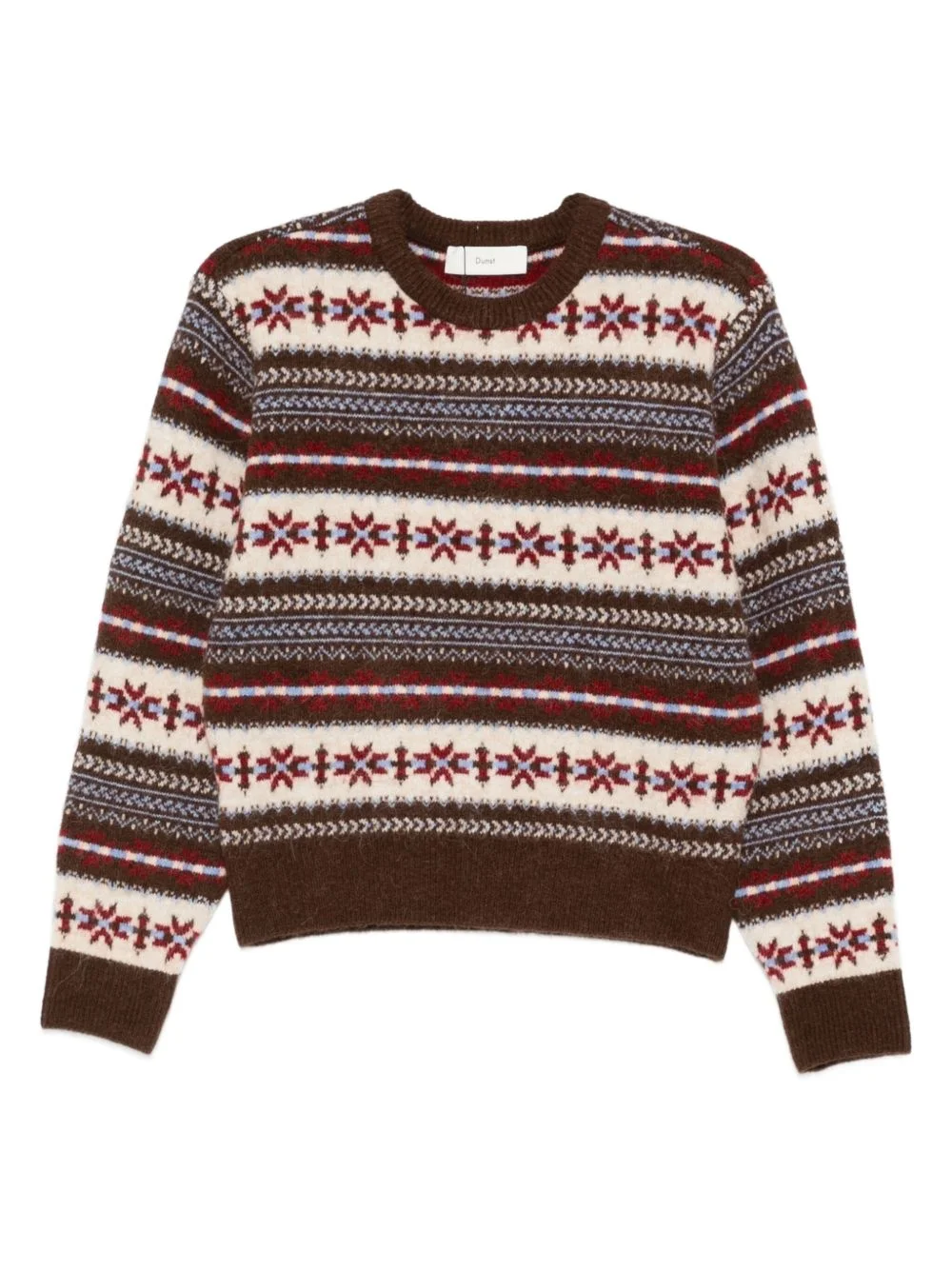 fairisle-pattern crew-neck sweater - 1