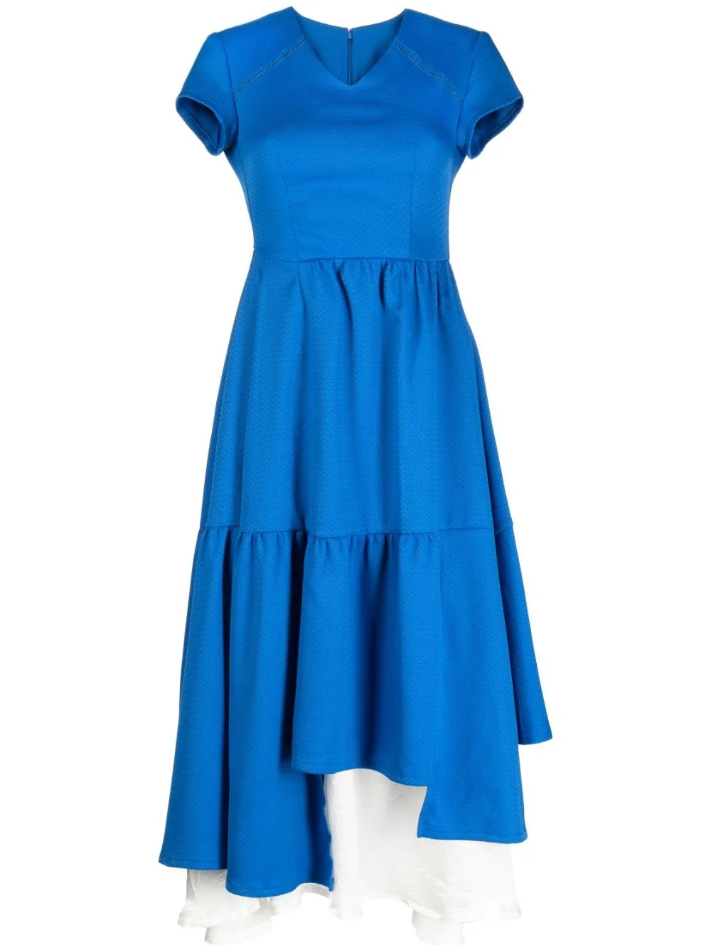 layered asymmetric midi dress - 1