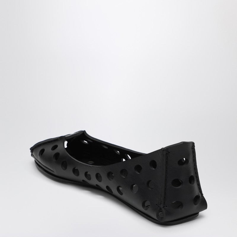 Alaia Perfo Black Perforated Ballet Flats Women - 2