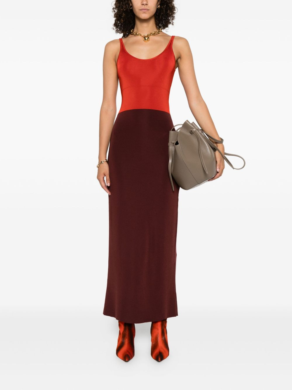 two-tone midi dress - 2