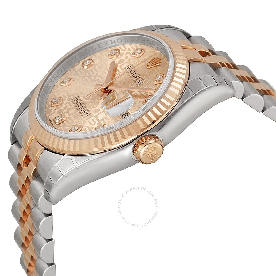 Rolex Oyster Perpetual Datejust 36 Pink Dial Stainless Steel and 18K Everose Gold Jubilee Bracelet A - 2