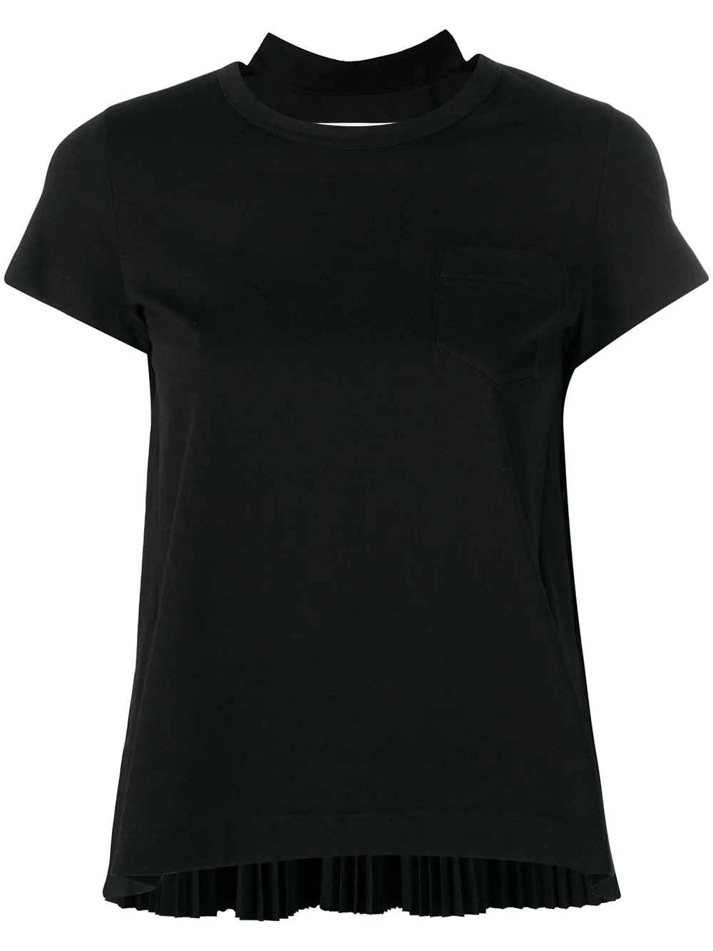 pleated back T-shirt - 1