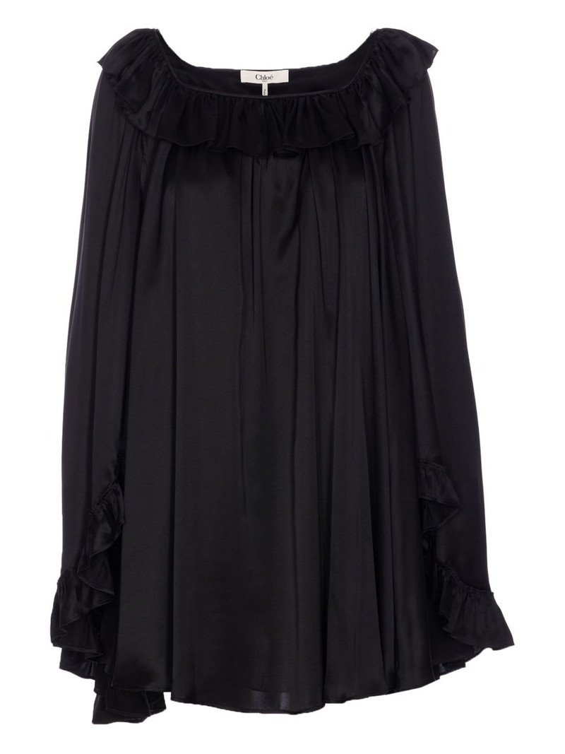 ruffled long-sleeves dress 1