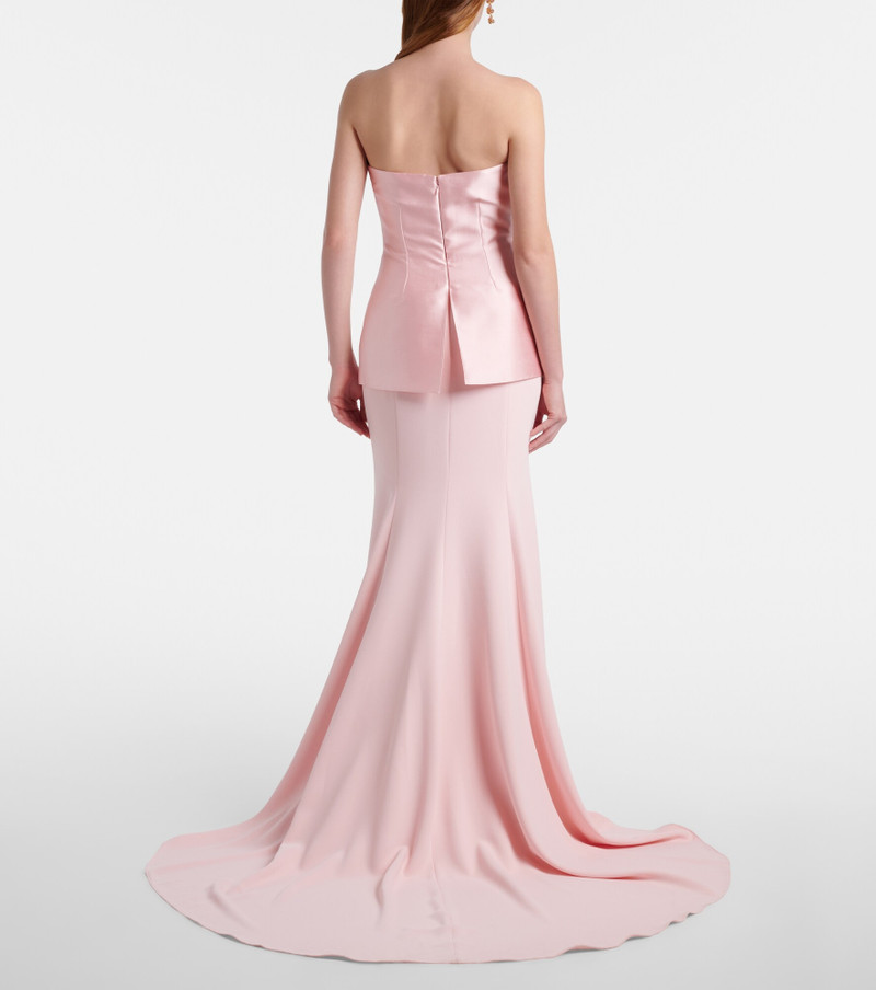 Alia strapless satin gown 3