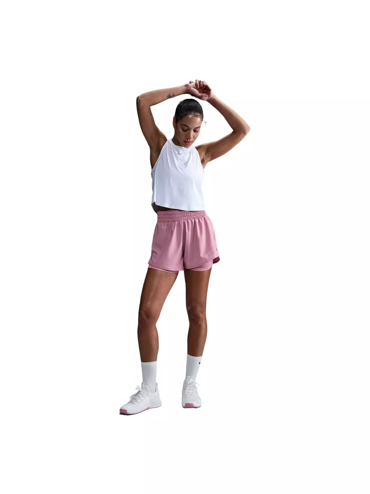 Women's One Dri-FIT High-Waisted 3" 2-in-1 Shorts - Pink - 3