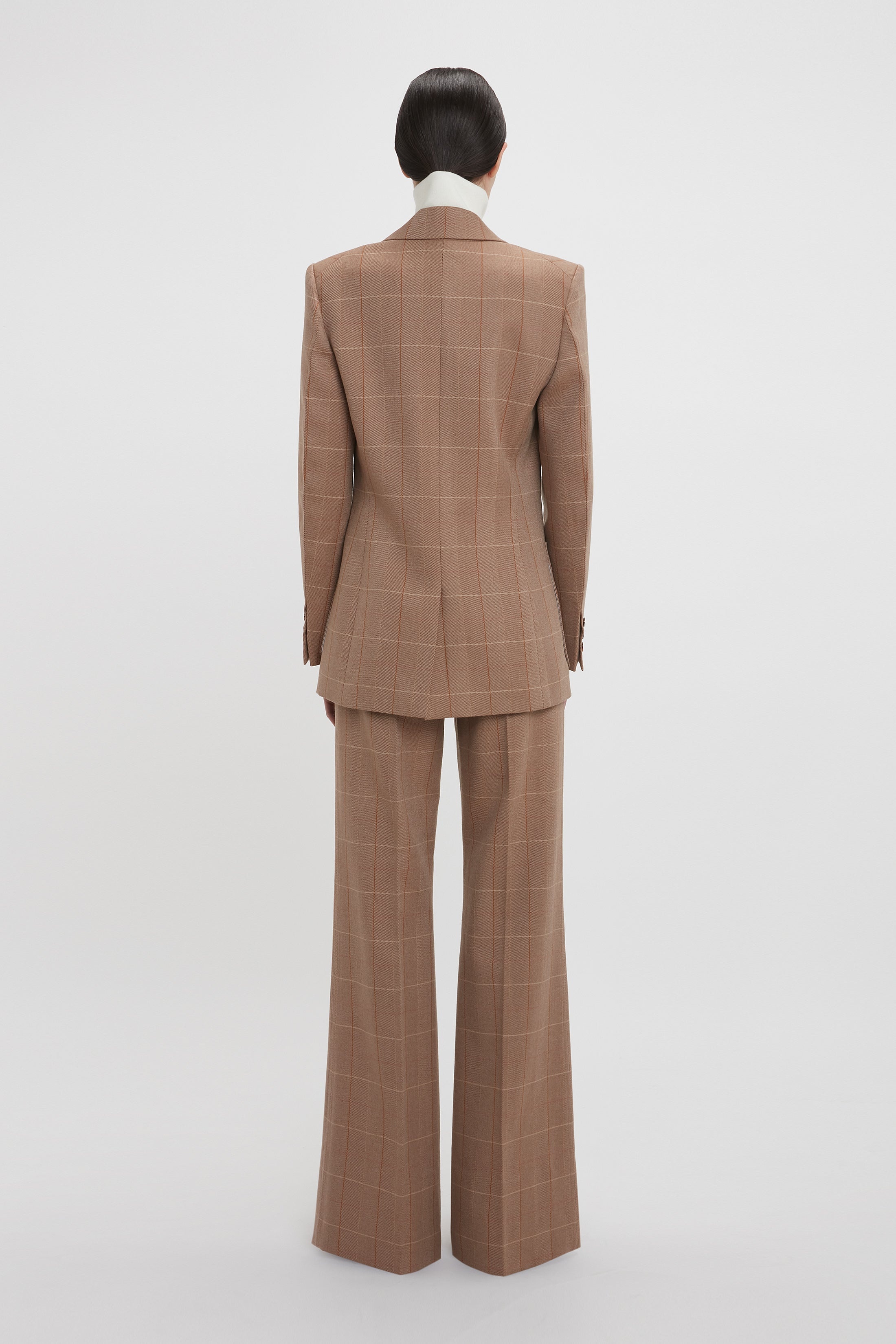 Exclusive Patch Pocket Jacket In Camel-Multi Check - 4