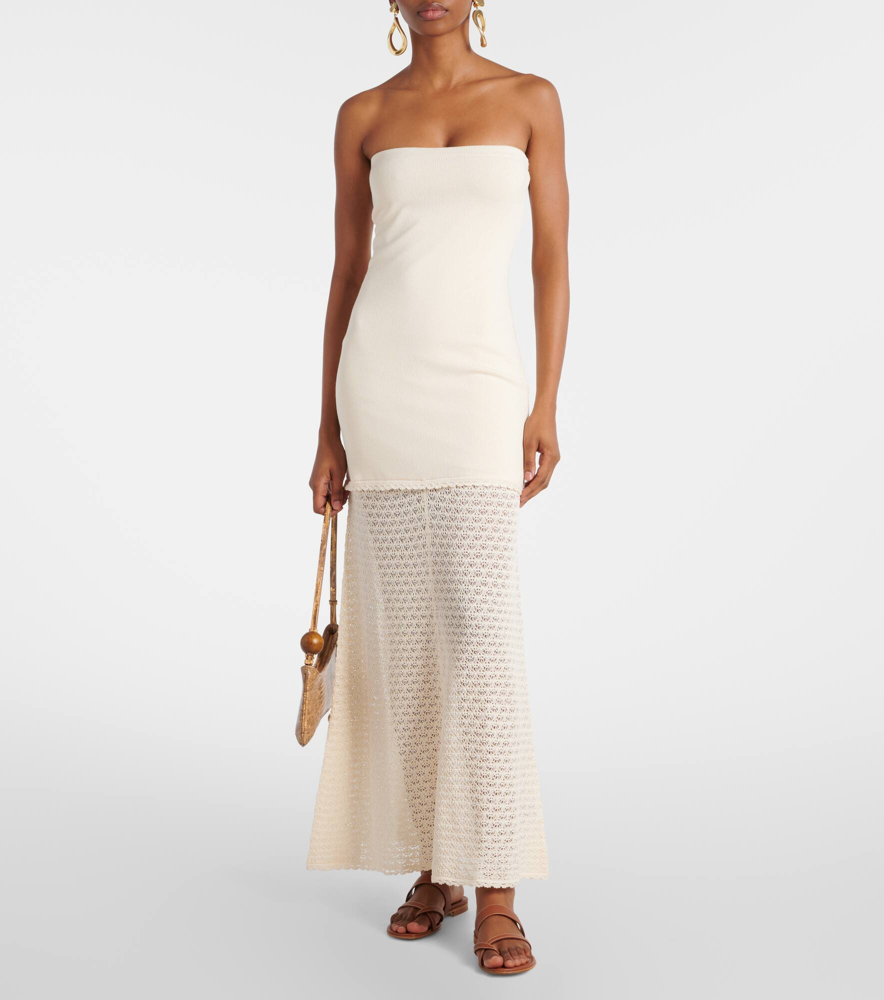 Romy crochet-trimmed maxi dress - 6