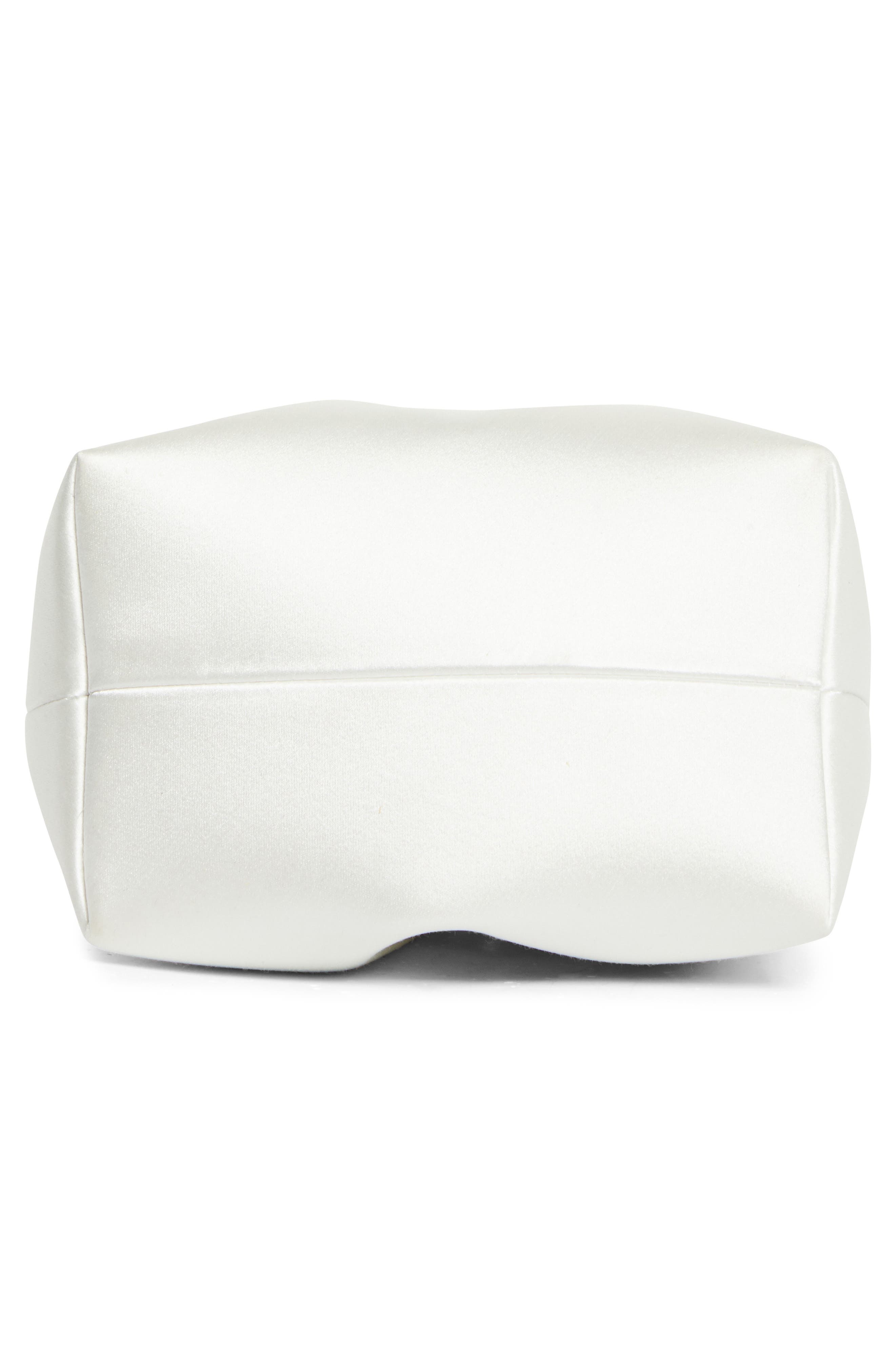 Jimmy Choo Bon Bon Floral Crystal Embellished Drawstring Top Handle Pouch in Ivory/Gold at Nordstrom - 8