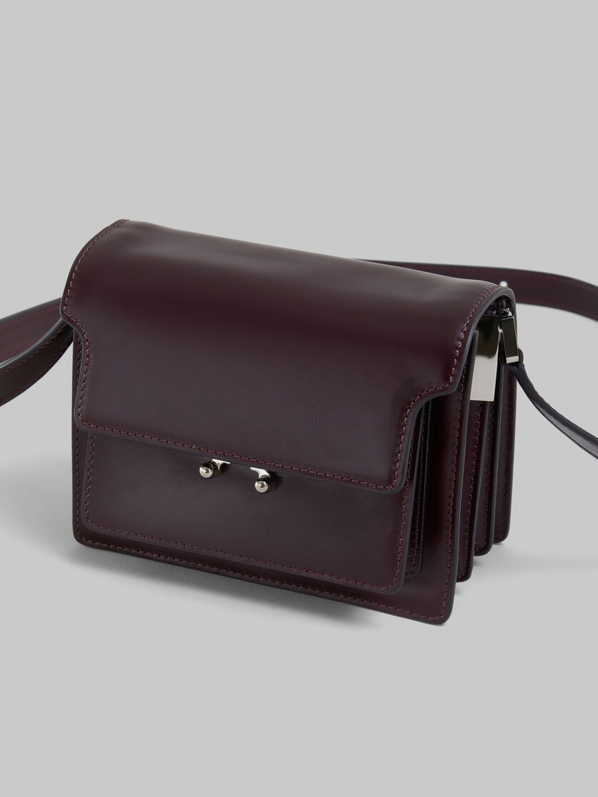 RED SHINY LEATHER TRUNK SOFT BAG - 4