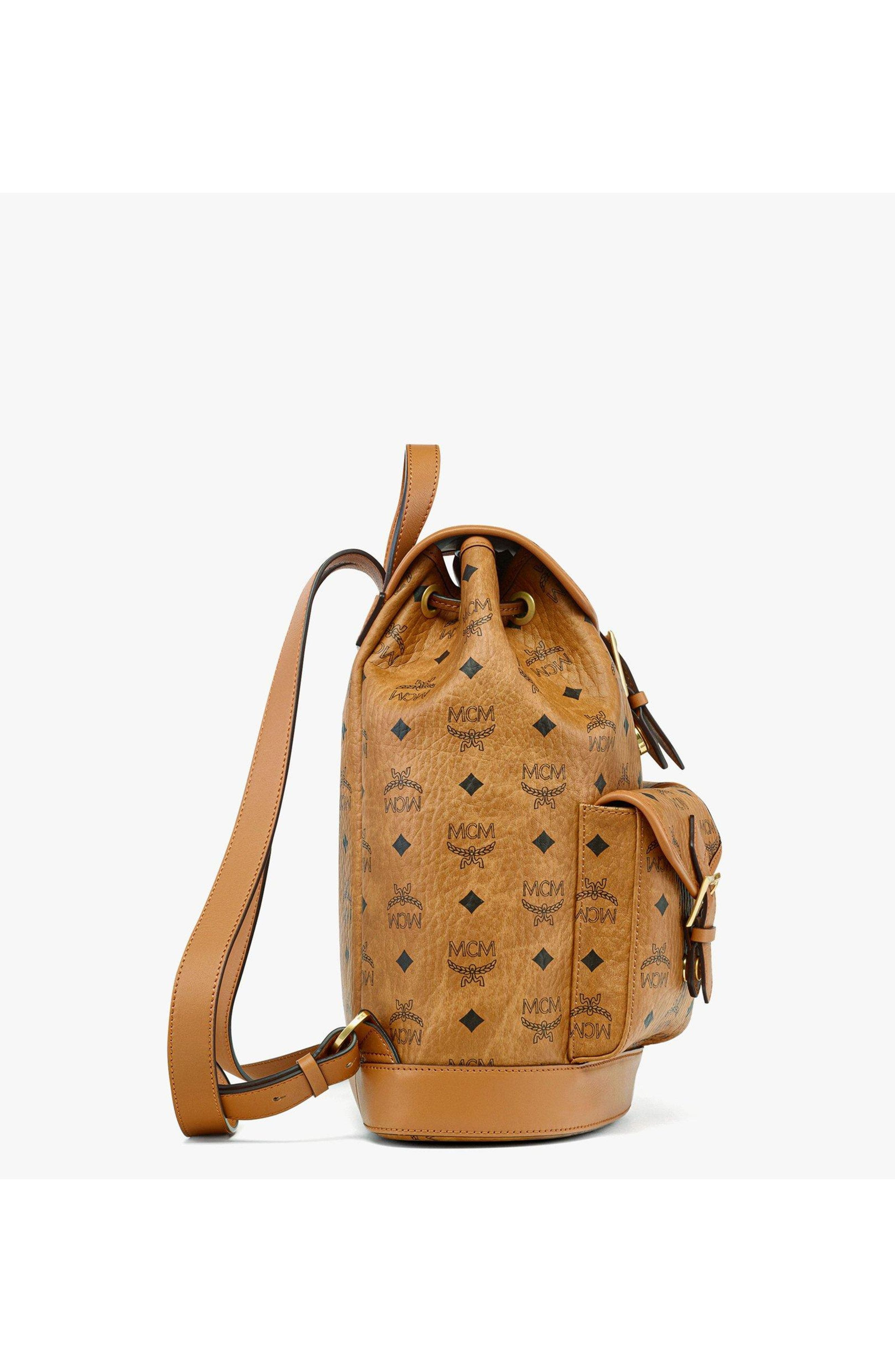 MCM Small Aren Drawstring Backpack in Visetos in Brown at Nordstrom - 2