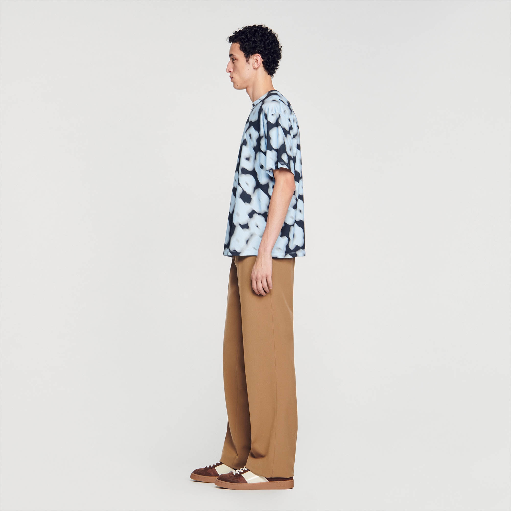 BLURRY FLORAL COTTON T-SHIRT - 7