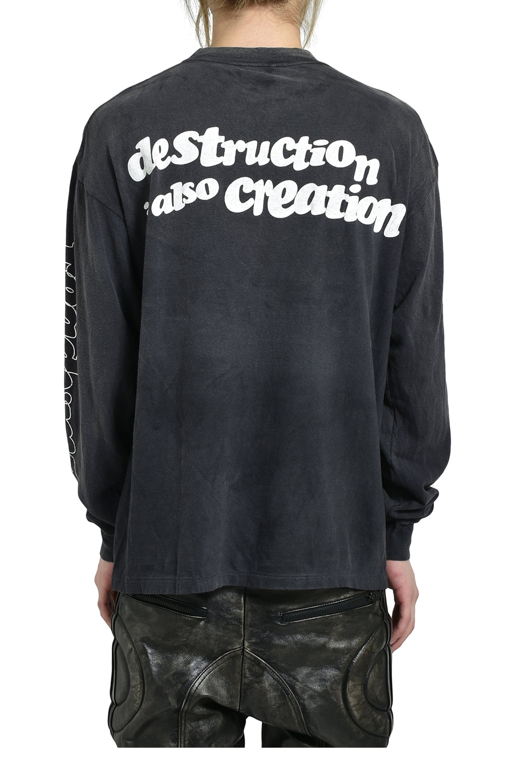 L/S T-SHIRT DESTRUCTION BLK - 7