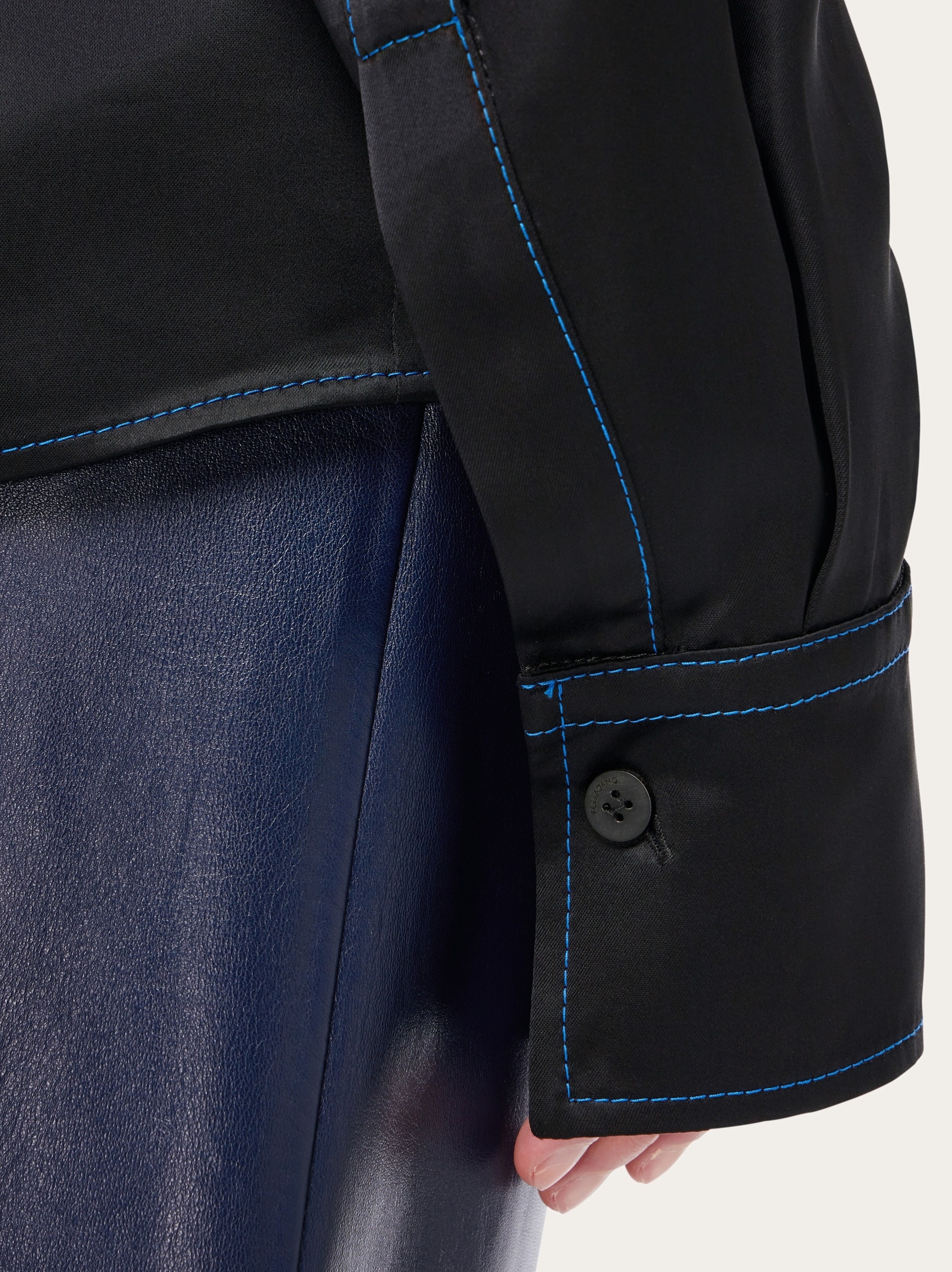 Viscose shirt with tonal darts - 5