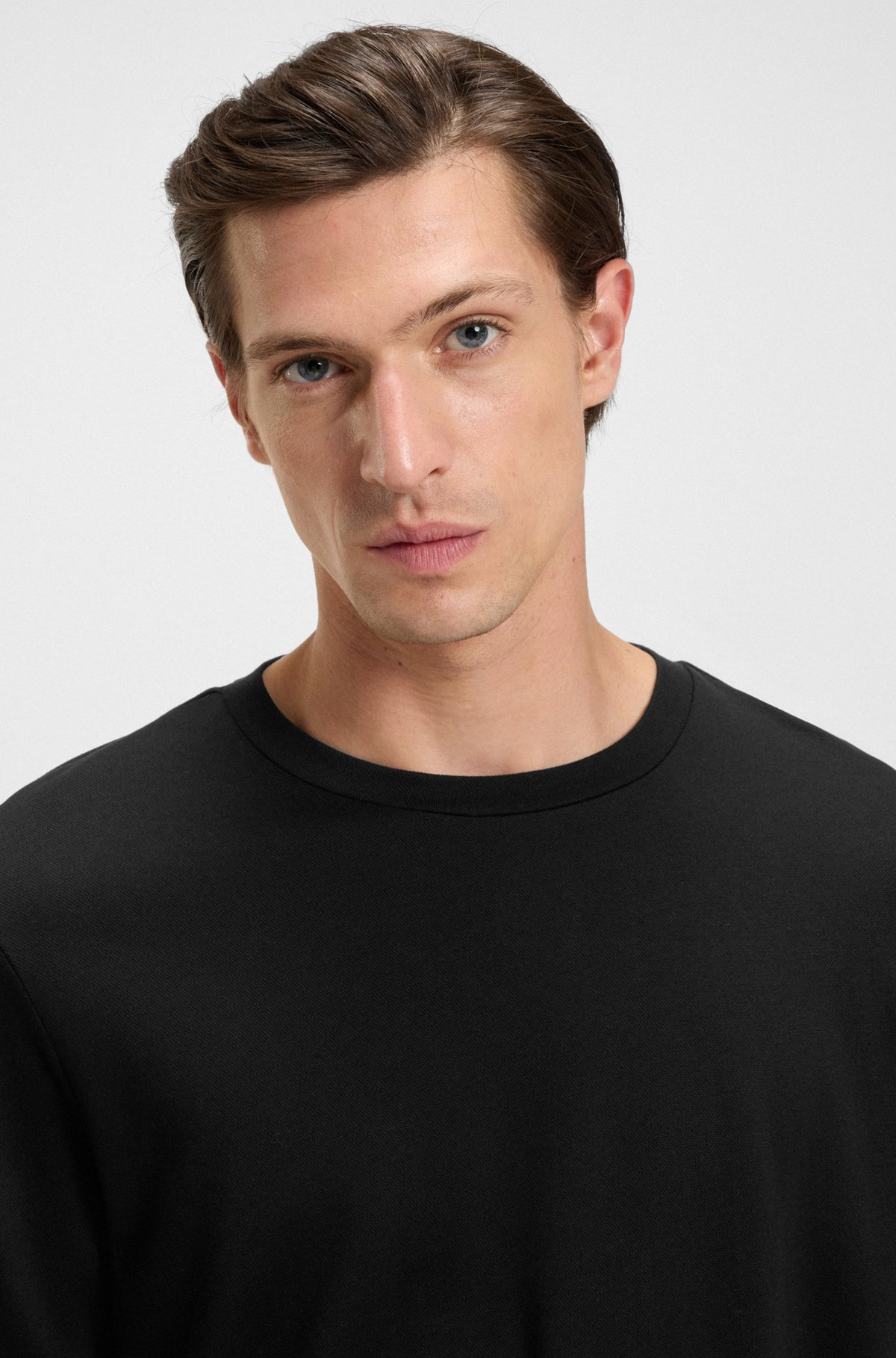 REGULAR-FIT T-SHIRT IN PIQUÉ FABRIC WITH COTTON - 3