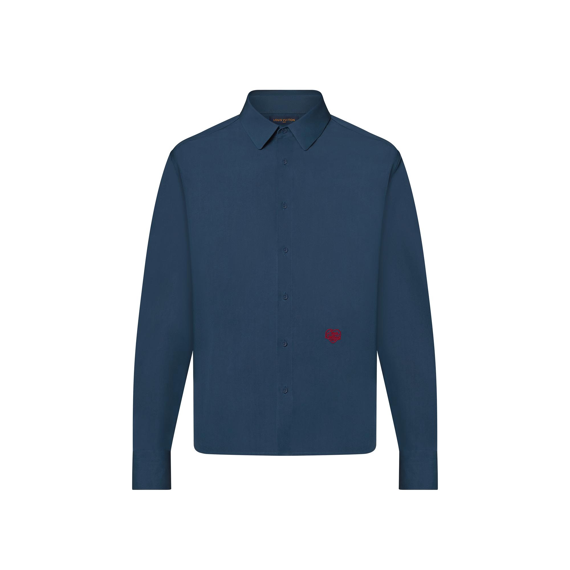 Embroidered Heart Long Sleeve Shirt - 1