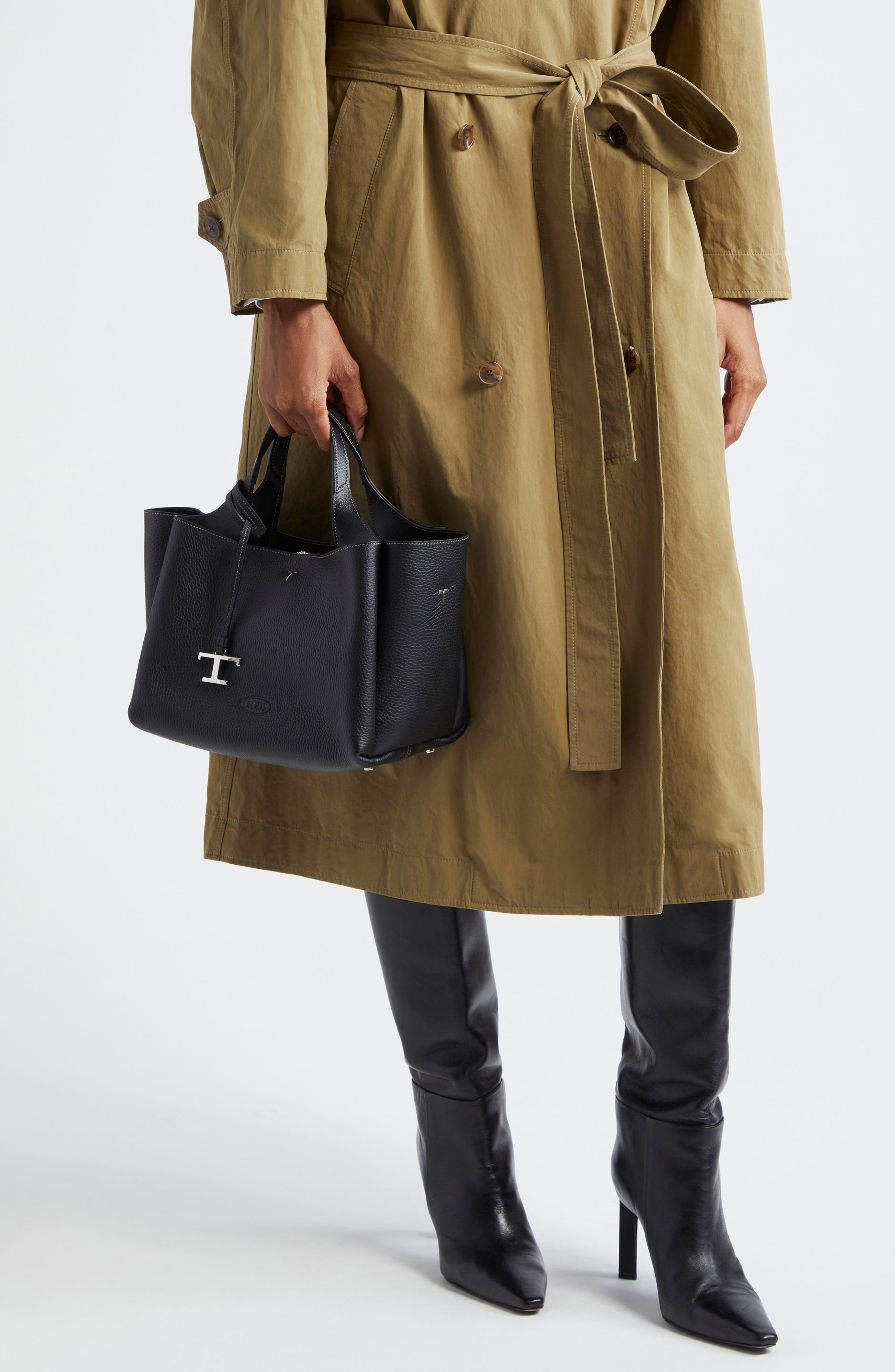 Tod's Mini Leather Tote in Nero at Nordstrom - 3
