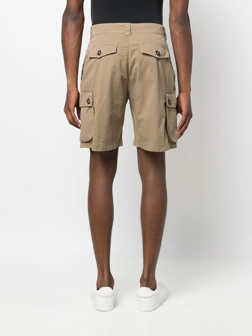 high-waisted cargo shorts - 4