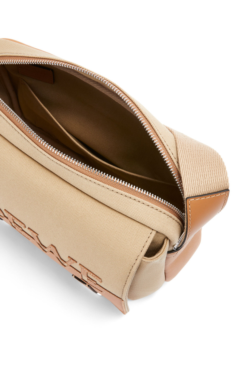 Signature XS Military messenger bag in canvas and classic calfskin 4