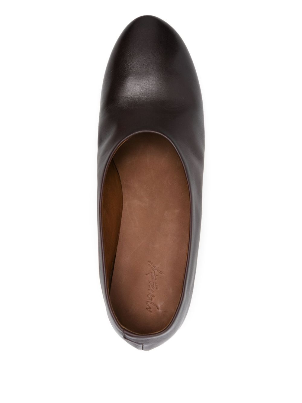 50mm leather block-heel pumps - 4
