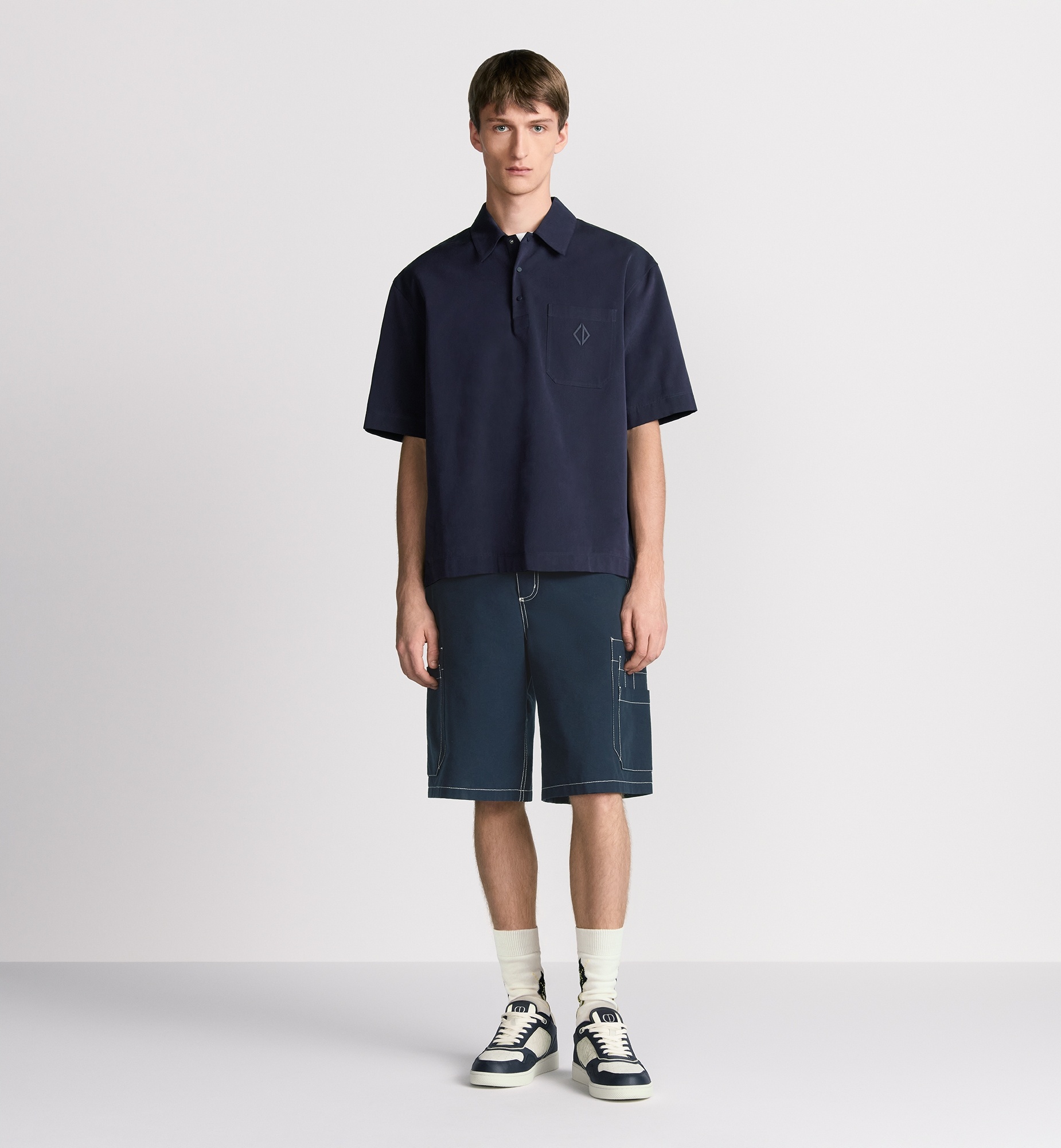 Polo Shirt with CD Diamond Embroidery - 3