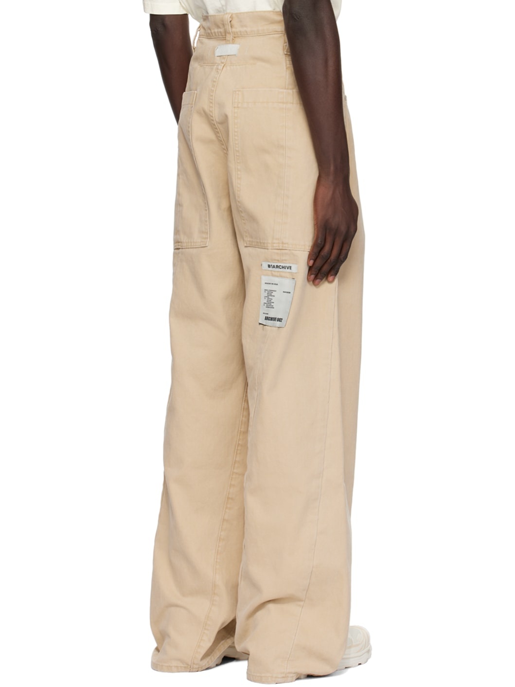 Khaki Wide Leg 5 Pocket Jeans - 3