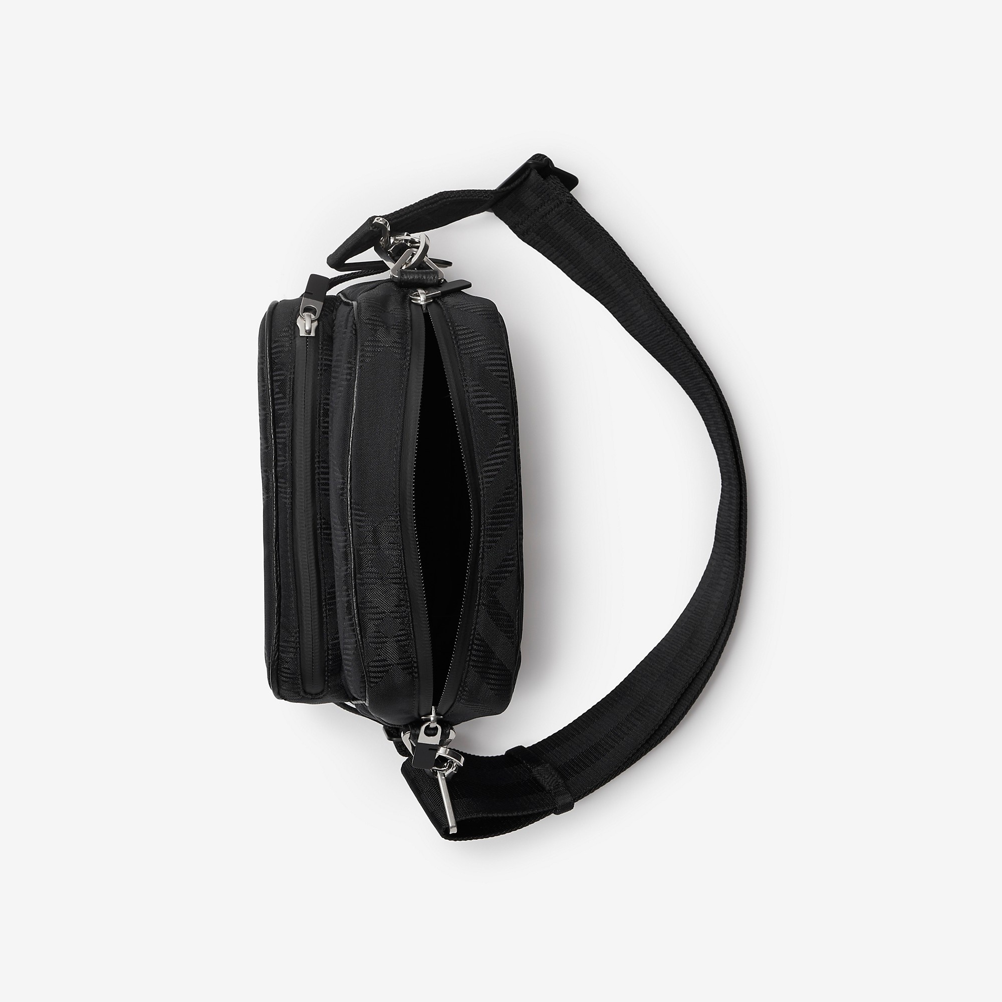 Check Jacquard Pocket Crossbody Bag - 5