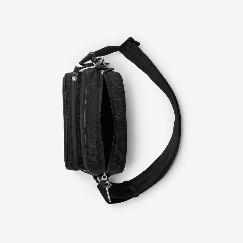 Check Jacquard Pocket Crossbody Bag 5