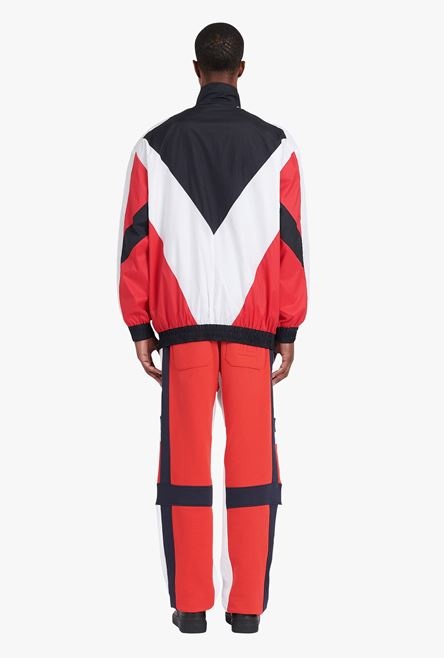 White, navy blue and red nylon jacket - 3