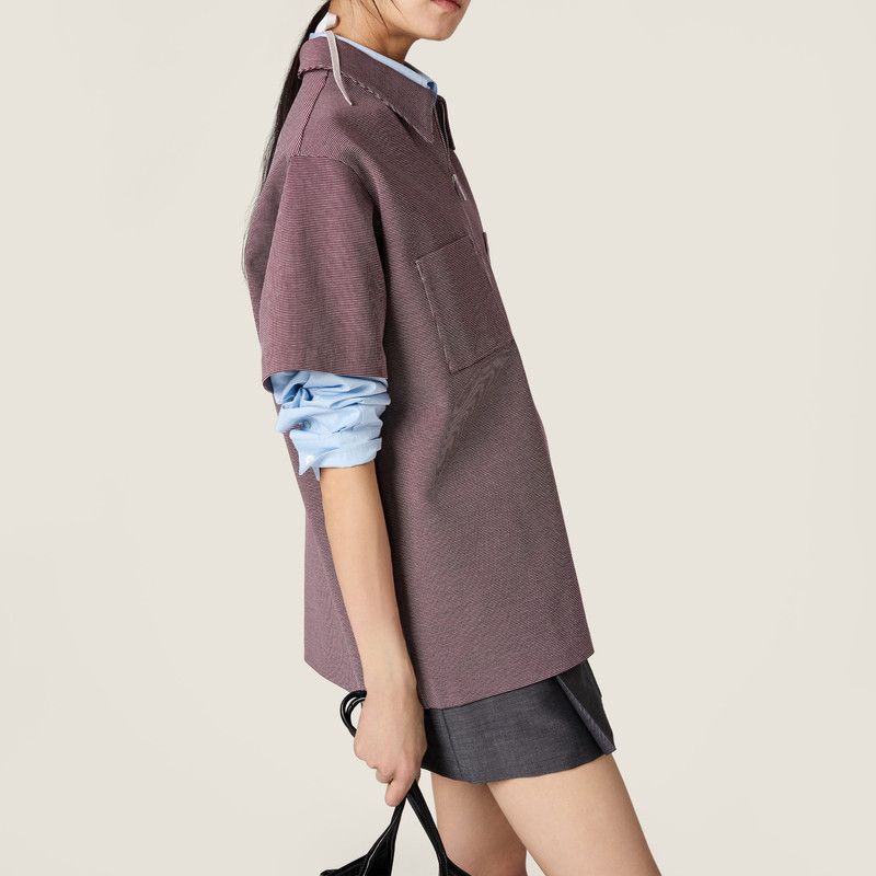 Bonded jacquard jersey polo shirt 4