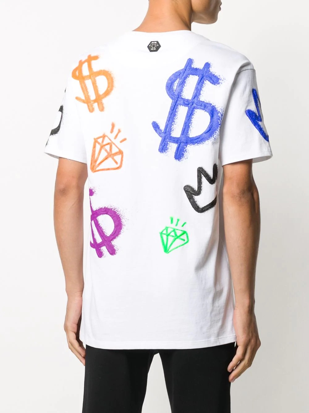 graffiti-print crew neck T-Shirt  - 4