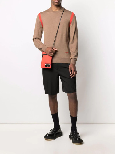 Alexander McQueen contrast-panel fine knit jumper outlook