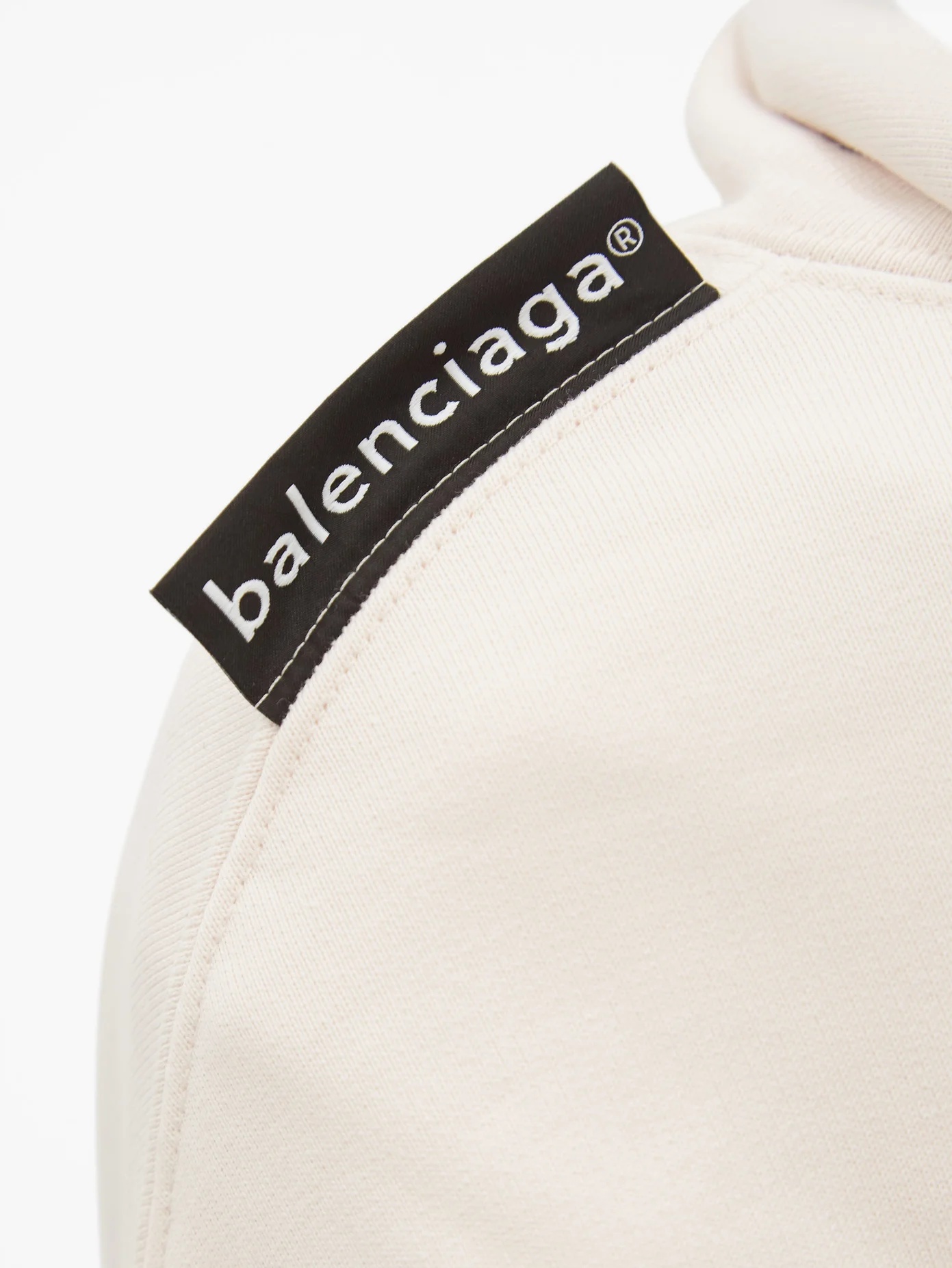 Logo-tab cotton-jersey hooded sweatshirt - 3